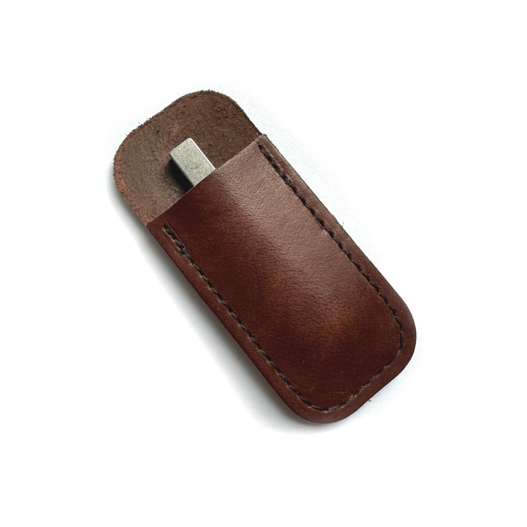 EDC Small Leather Flat Pouch  - Fits The Mighty Bar